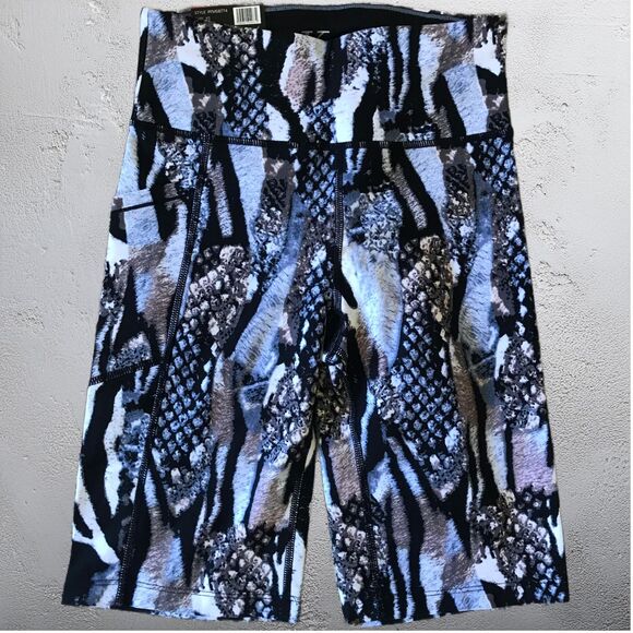 Women Calvin Klein Bike Shorts X-SM High Rise Mild Compression Activewear 9" NWT - Picture 1 of 5